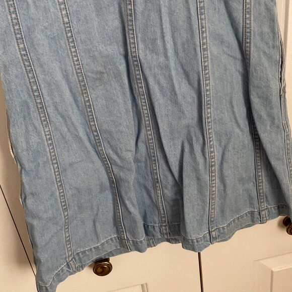 Madewell Denim Sleeveless Seamed Mini Dress‎ Palomilla Wash Size 00 NWT - Picture 8 of 9